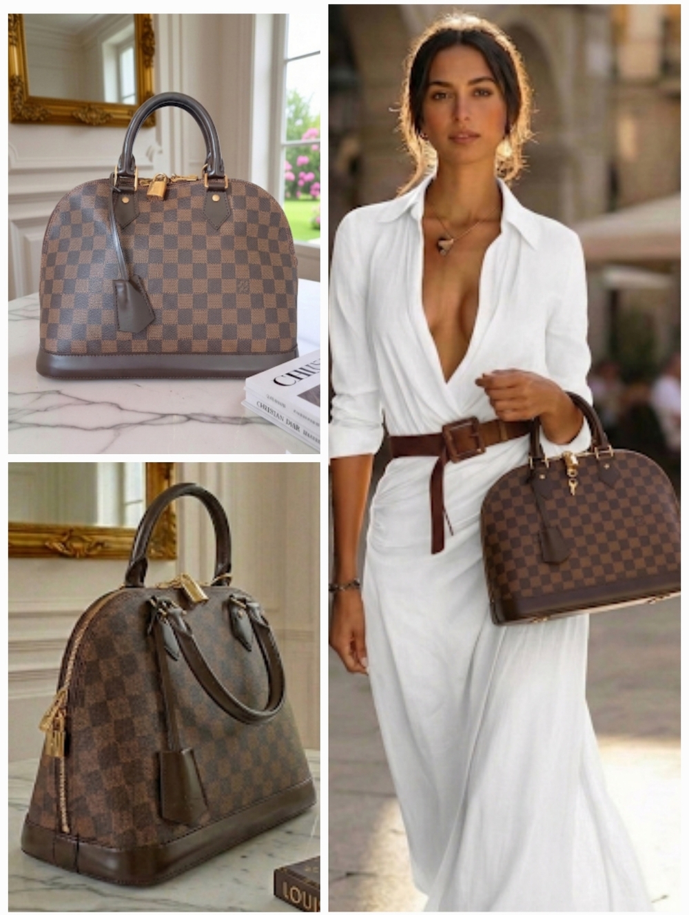 Louis Vuitton Alma 2015  PM Damier Ebene Pristine ✨ Lock & Clochette 🔥COA